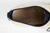 Suede Leather Bi-Color Oxfords - Cream / Black