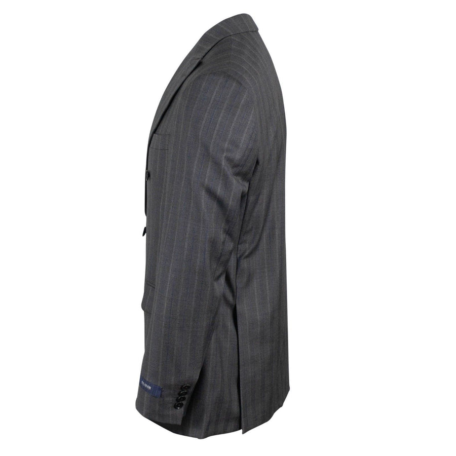 Drop 6 Multi Striped Wool Double-Breasted Suit - Heather Grey