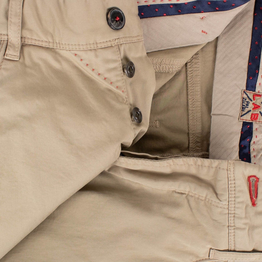 Beige Cotton Blend Pants