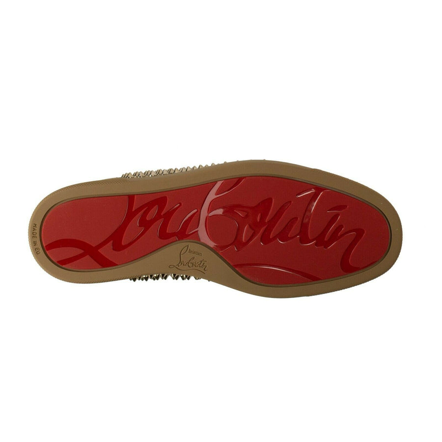 Men's Louis Flat Spiked Suede Sneaker - Tan