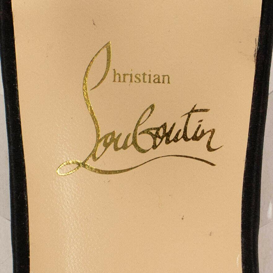 Nosy Strass Satin/PVC Flats - Black