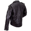 Diamond Plate Rock Design Genuine Buffalo Leather Motorcycle Jacket