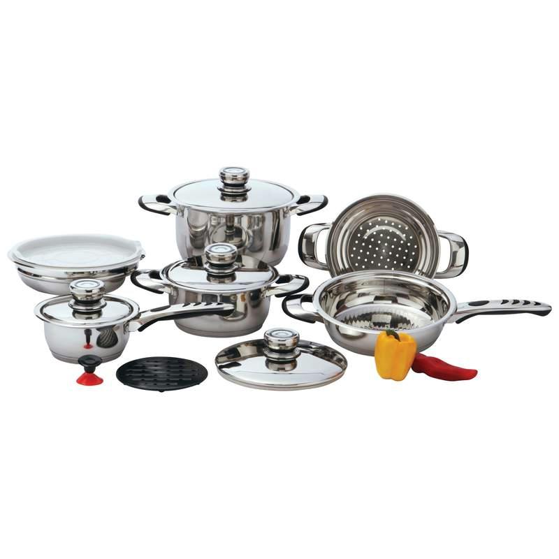 Chef's Secret¬Æ 12pc 9-Ply Waterless Heavy-Gauge Stainless Steel Cookware Set