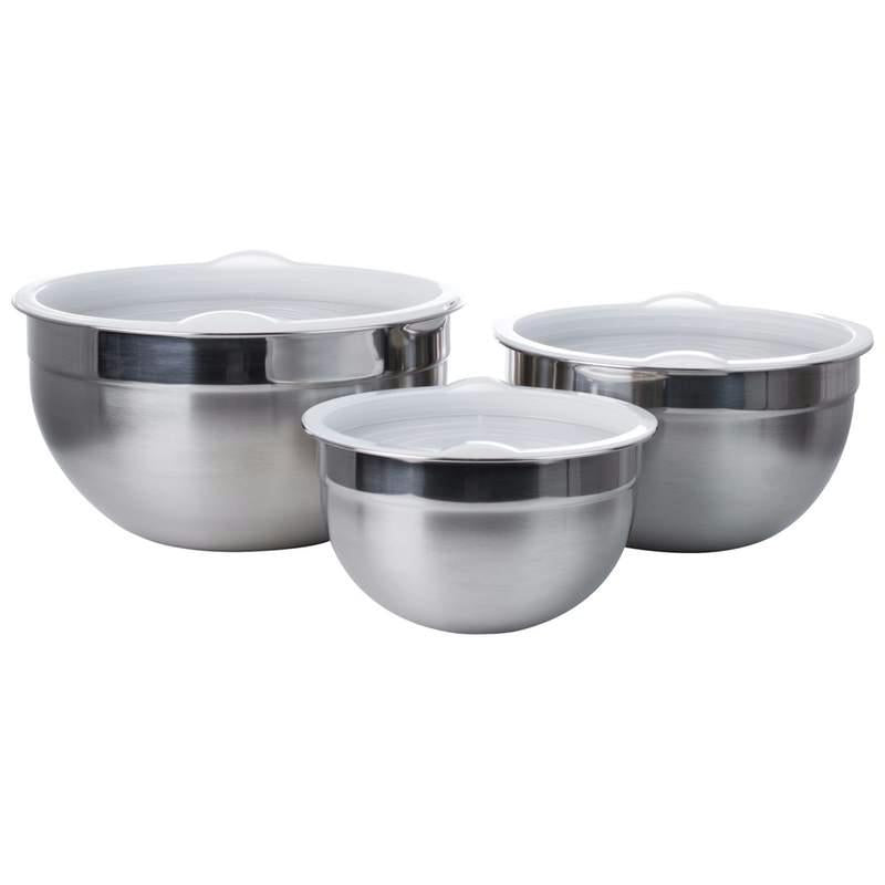 6pc stainless steel mixing bowl set