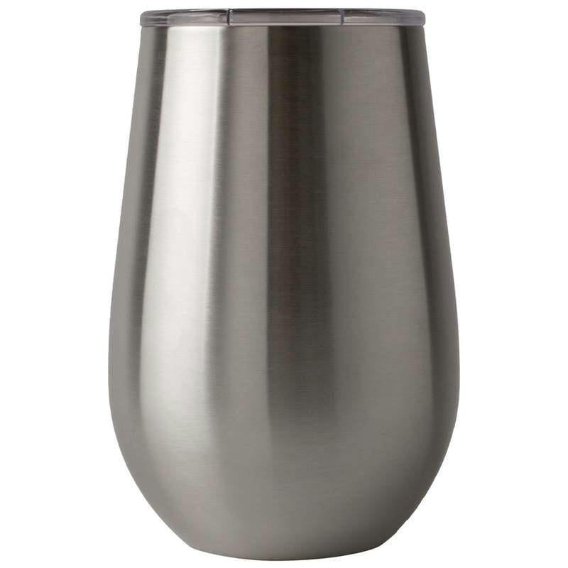 2PC TWIN PACK 12oz Wine Tumblers Stainless Steel Double-Wall with BPA-Free Acrylic Lids by XPAC