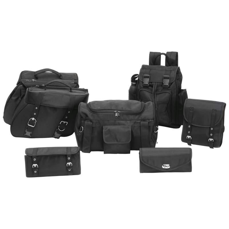 Diamond Plate 7pc Motorcycle Luggage Set 
