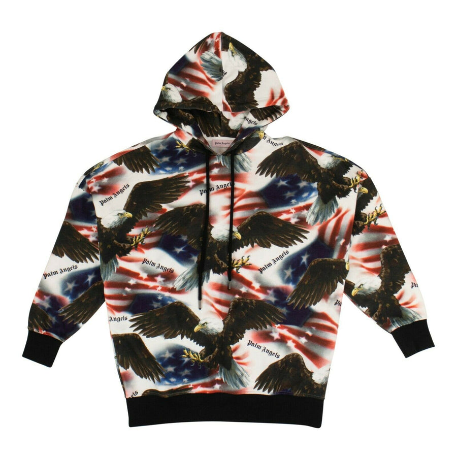 Cotton Eagle Print Hoodie - Multi-Color