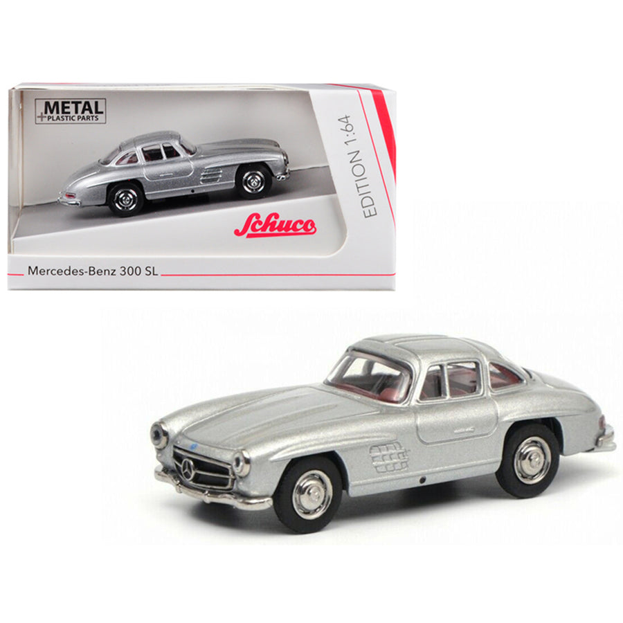 Mercedes Benz 300sl Gullwing Silver 1/64 Diecast Model Car By Schuco 452015700