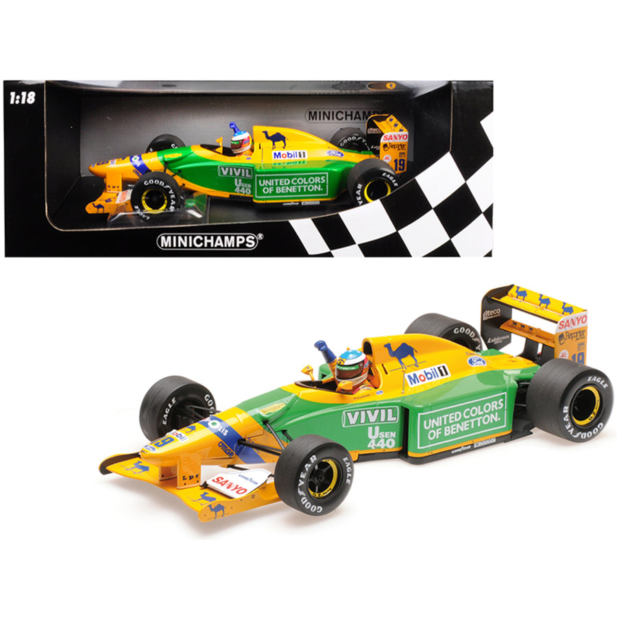 Benetton Ford B192 Camel #19 Michael Schumacher 3rd Place Gp Germany (1992) Limited Edition To 300 Pieces Worldwide 1/18 Diecast Model Car By Minichamps 110920099