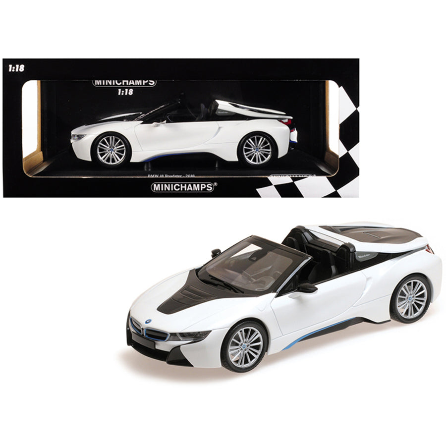2018 Bmw I8 Roadster Metallic White Limited Edition To 504 Pieces Worldwide 1/18 Diecast Model Car By Minichamps 155027031