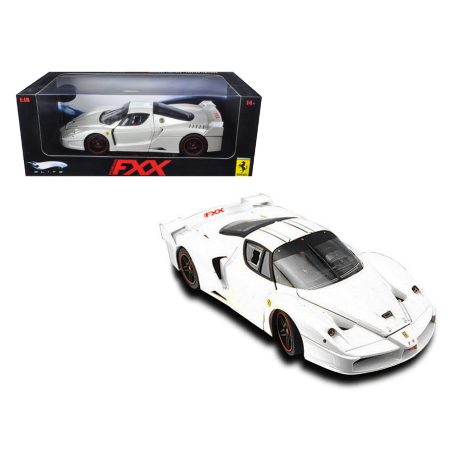 Ferrari Enzo Fxx Elite Edition White 1/18 Diecast Model Car By Hotwheels L7128w