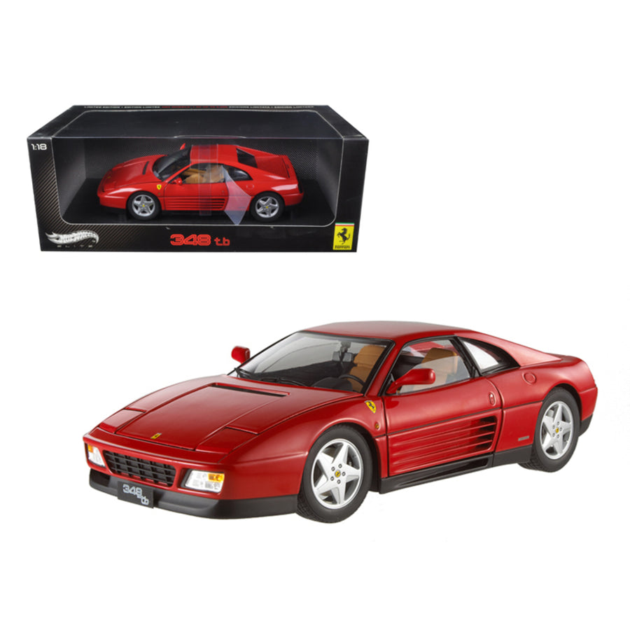 1989 Ferrari 348 Tb Red Elite Edition 1/18 Diecast Car Model By Hotwheels V7436