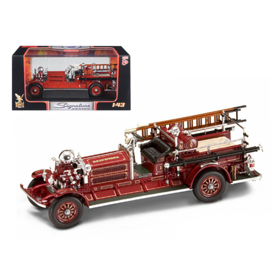 1925 Ahrens Fox N-s-4 Fire Engine Red 1/43 Diecast Car Model By Road Signature 43004r