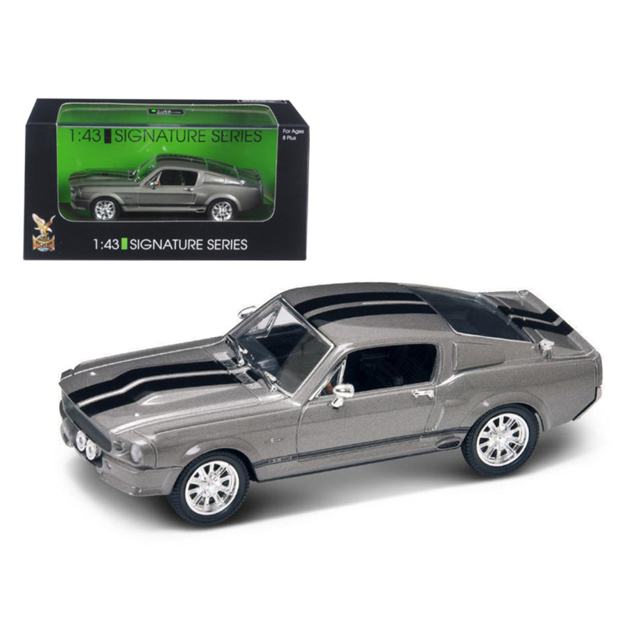 1967 Shelby Mustang Gt 500e Grey Signature Series 1/43 Diecast Model By Road Signature 43202gry