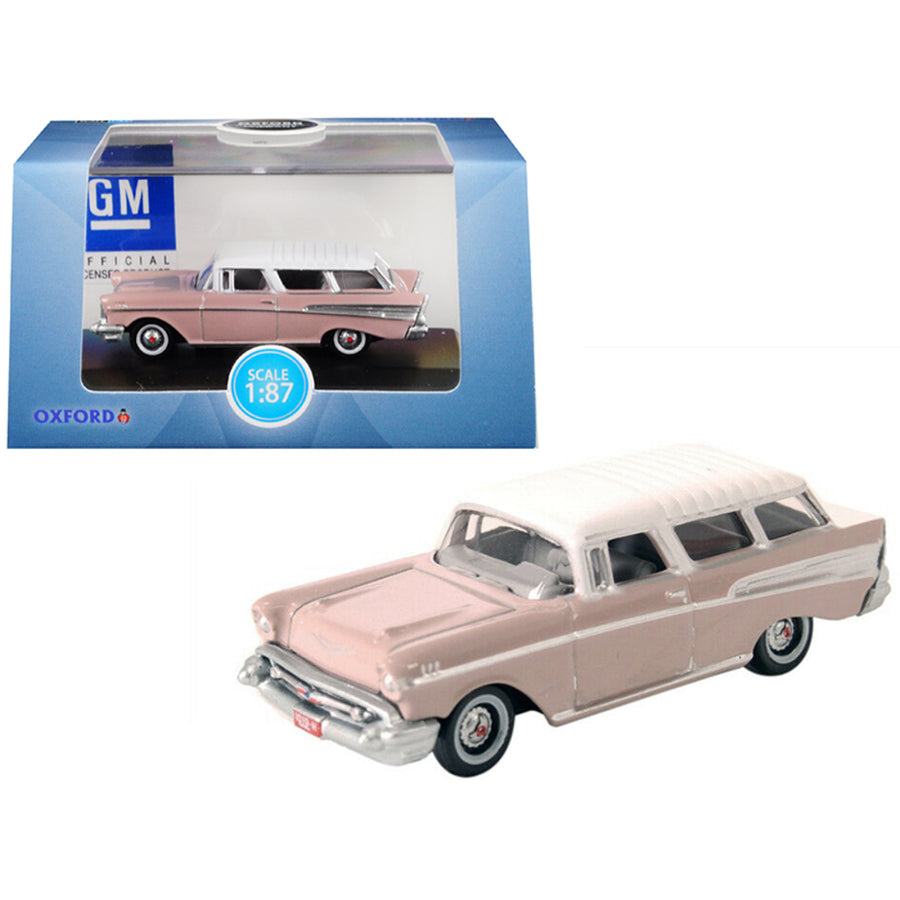 1957 Chevrolet Nomad Dusk Pearl With Imperial Ivory Top 1/87 (ho) Scale Diecast Model Car By Oxford Diecast 87cn57001