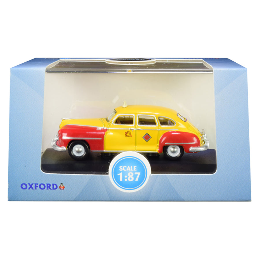 1946-1948 Desoto Suburban Yellow And Red San Francisco Taxi The Godfather Movie 1/87 (ho) Scale Diecast Model Car By Oxford Diecast 87ds46002