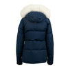 Women's '3Q' Short Hooded Down Coat - Jasper Blue