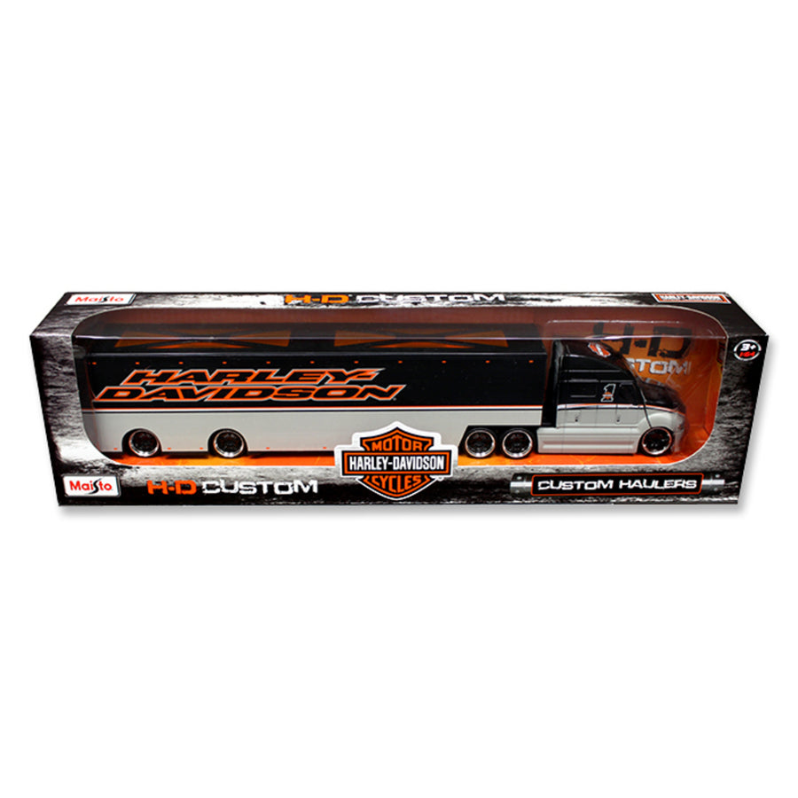 Harley Davidson Custom Hauler Trailer Grey 1/64 Diecast Model By Maisto 11516gry