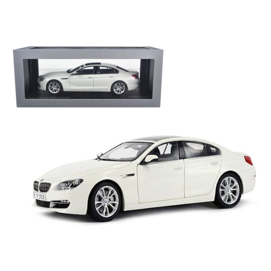 Bmw 650i Gran Coupe 6 Series F06 Alpine White 1/18 Diecast Car Model By Paragon 97032