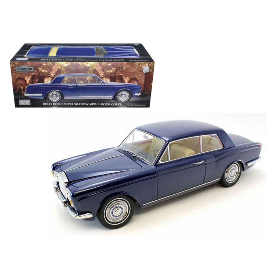 1968 Rolls Royce Silver Shadow Oxford Blue From Movie Thomas Crown Affairs Ltd To 3500pc 1/18 Diecast Model By Paragon Models Pa98203