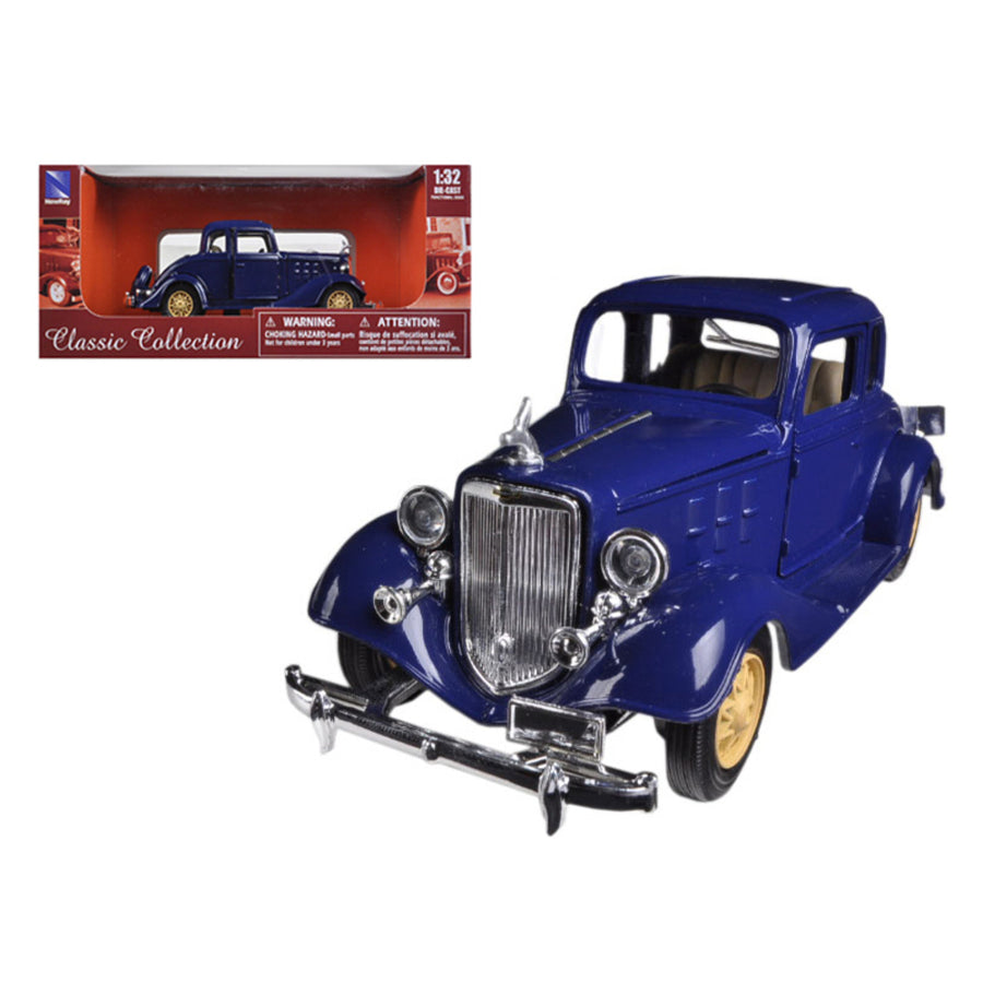 1933 Chevrolet 2 Passenger 5 Window Coupe Blue 1/32 Diecast Model Car By New Ray Nr55163