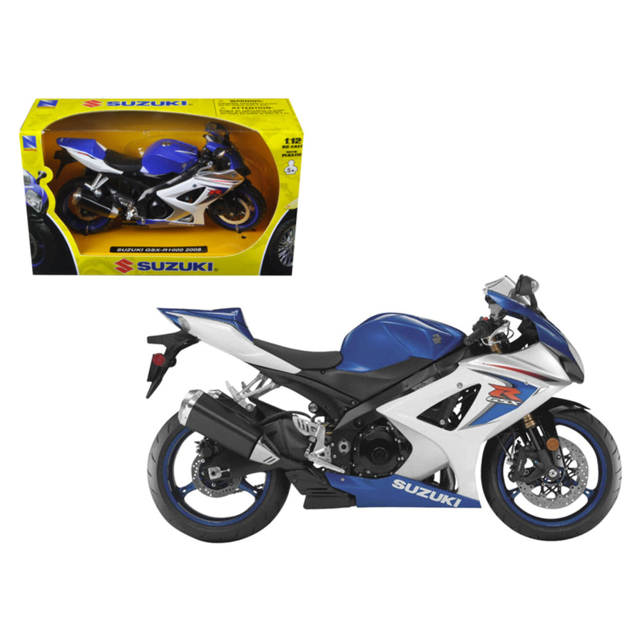 2008 Suzuki Gsx-r1000 Blue Bike Motorcycle 1/12 By New Ray Nr57003a
