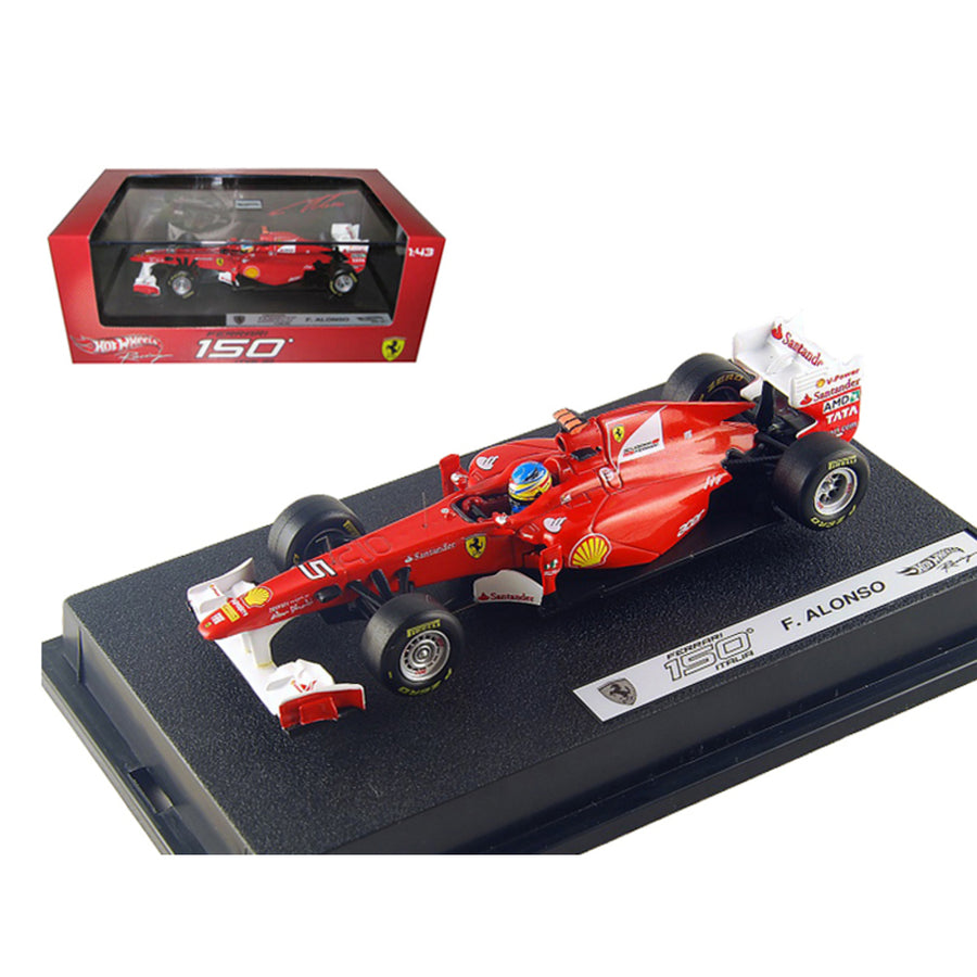 Ferrari F2011 150 Italia #5 Fernando Alonso 2011 1/43 Diecast Car Model By Hotwheels W1075