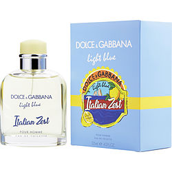 D & G Light Blue Italian Zest Pour Homme By Dolce & Gabbana Edt Spray 4.2 Oz