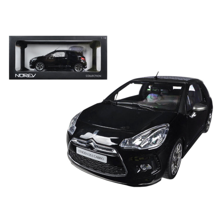 2013 Citroen Ds3 A56 Cabrio Black 1/18 Diecast Car Model By Norev No181545