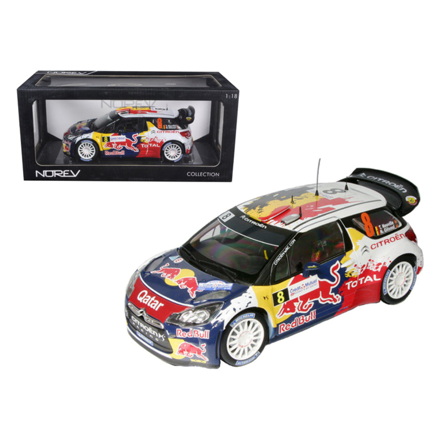 Citroen Ds3 #8 Wrc Rally France 2012 Neuville / Gilsoul Red Bull 1/18 Diecast Car Model By Norev 181553
