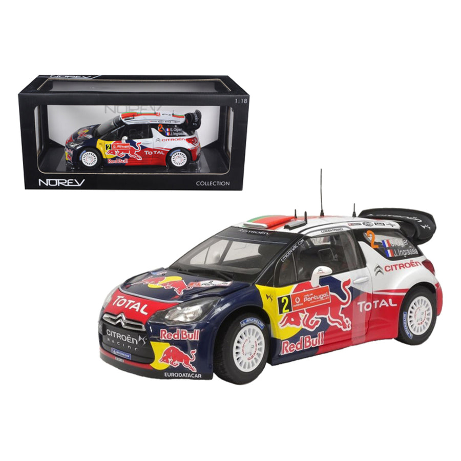 Citroen Ds3 #2 Wrc Winner Rally Portugal 2011 Ogier/ingrassia Red Bull 1/18 Diecast Model Car By Norev 181556