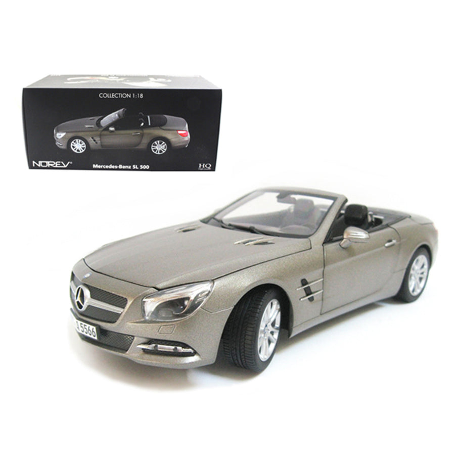 2012 Mercedes Sl Class Sl 500 Matt Grey 1/18 Diecast Car Model By Norev 183590