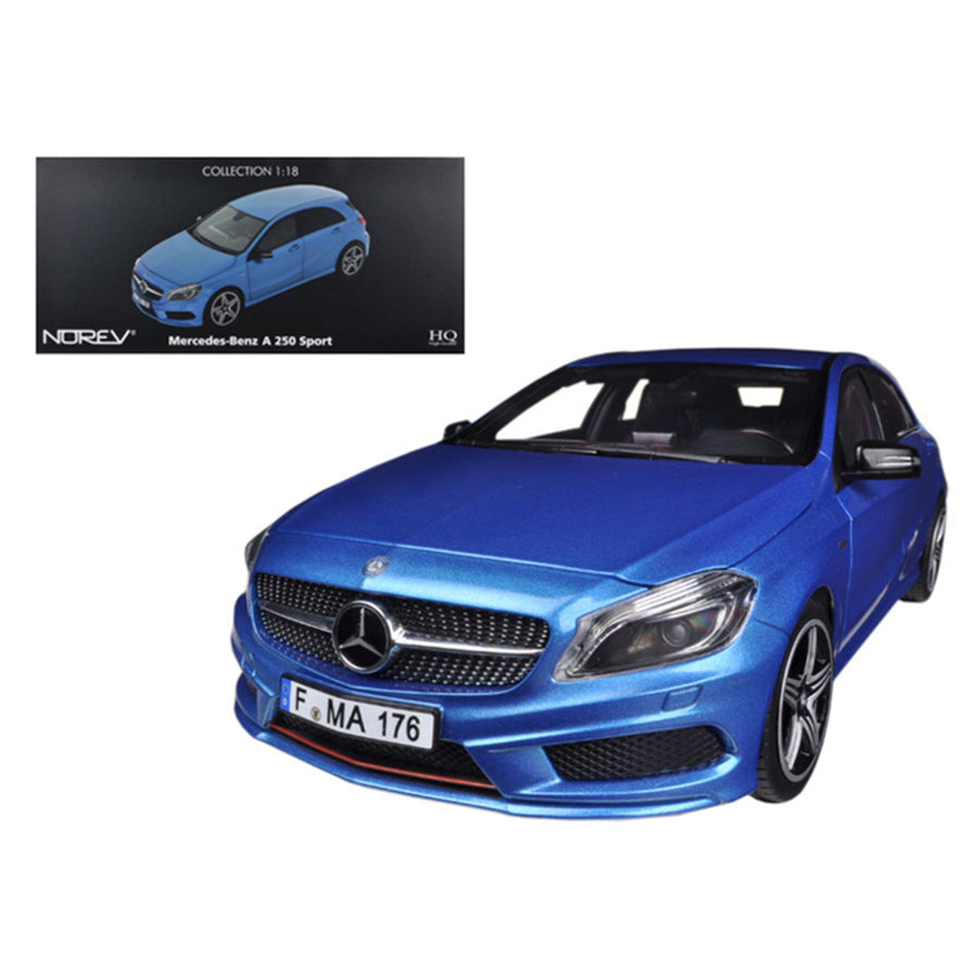 2012 Mercedes A 250 Sport Blue 1/18 Diecast Car Model By Norev 183595