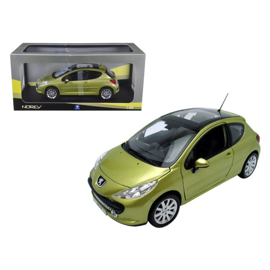 Peugeot 207 Gold 1/18 Diecast Model Car By Norev 184758
