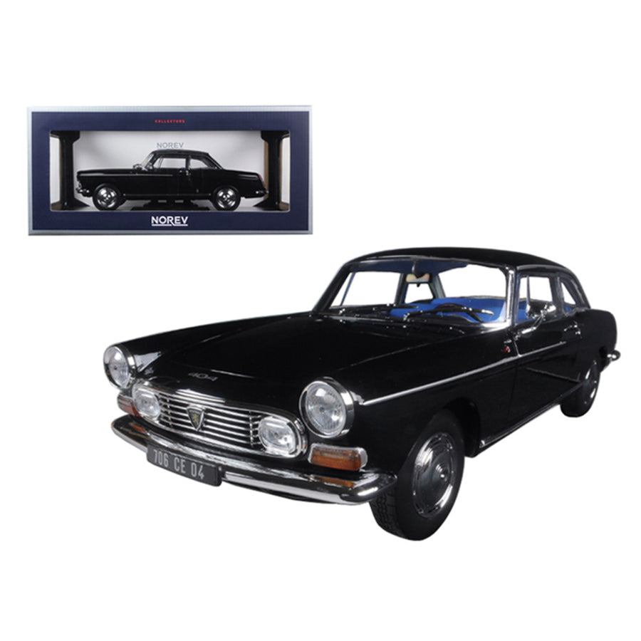 1967 Peugeot 404 Coupe Black 1/18 Diecast Model Car By Norev 184778