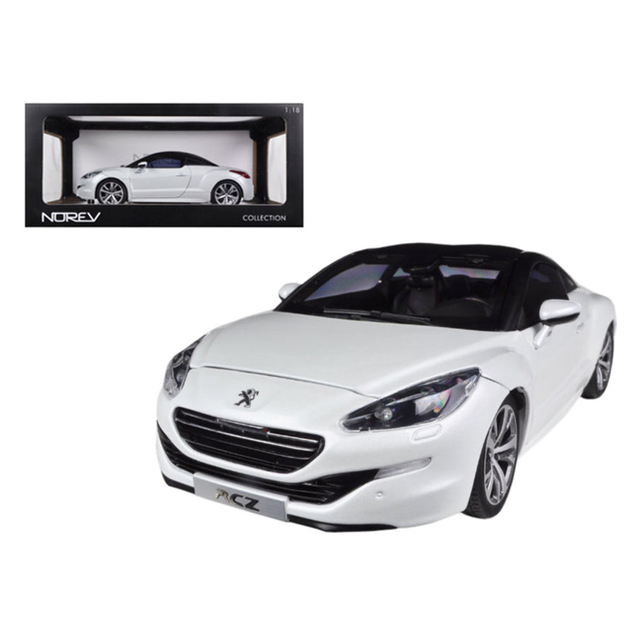 2012 Peugeot Rcz Pearl White 1/18 Diecast Car Model By Norev 184782