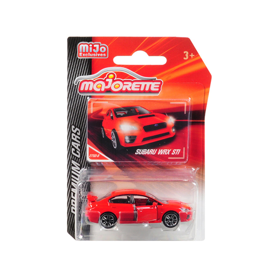 Subaru Wrx Sti Red Premium Cars 1/58 Diecast Model Car By Majorette 3052mj2