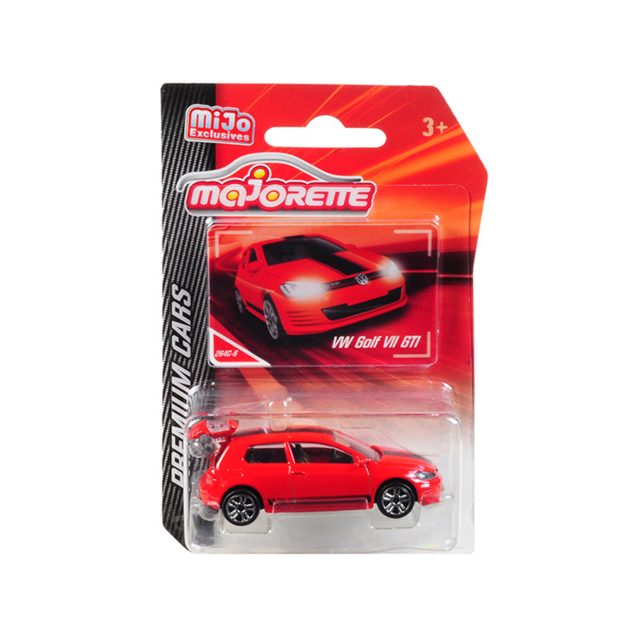 Volkswagen Golf Vii Gti Red With Black Stripes Premium Cars 1/64 Diecast Model Car By Majorette 3052mj4