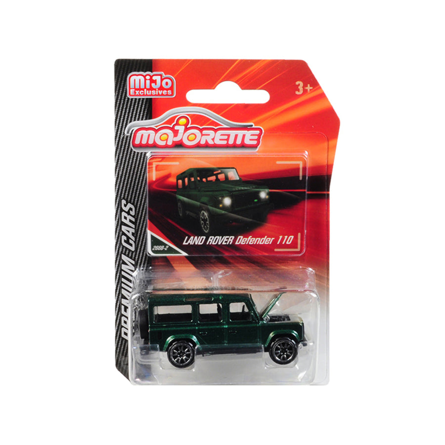 Land Rover Defender 110 Metallic Green Premium Cars 1/60 Diecast Model Car By Majorette 3052mj6