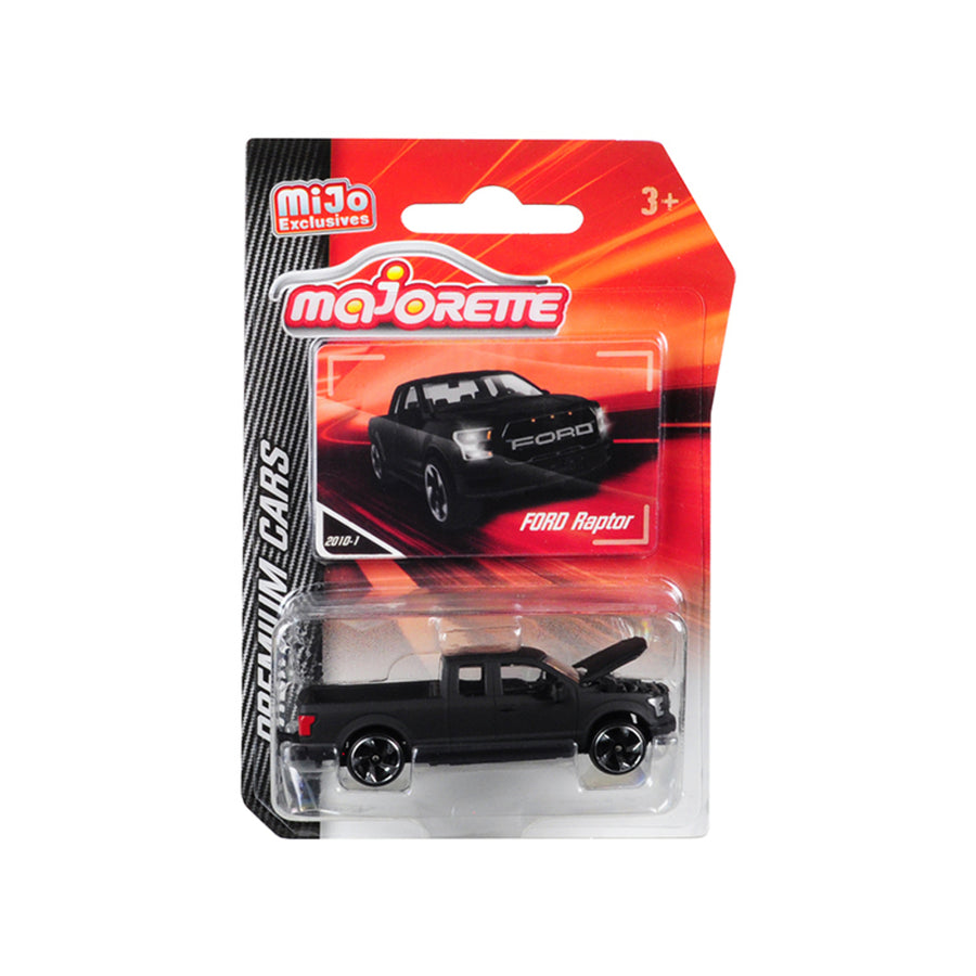 Ford Raptor F150 Pickup Truck Matt Black Premium Cars 1/72 Diecast Model Car By Majorette 3052mj