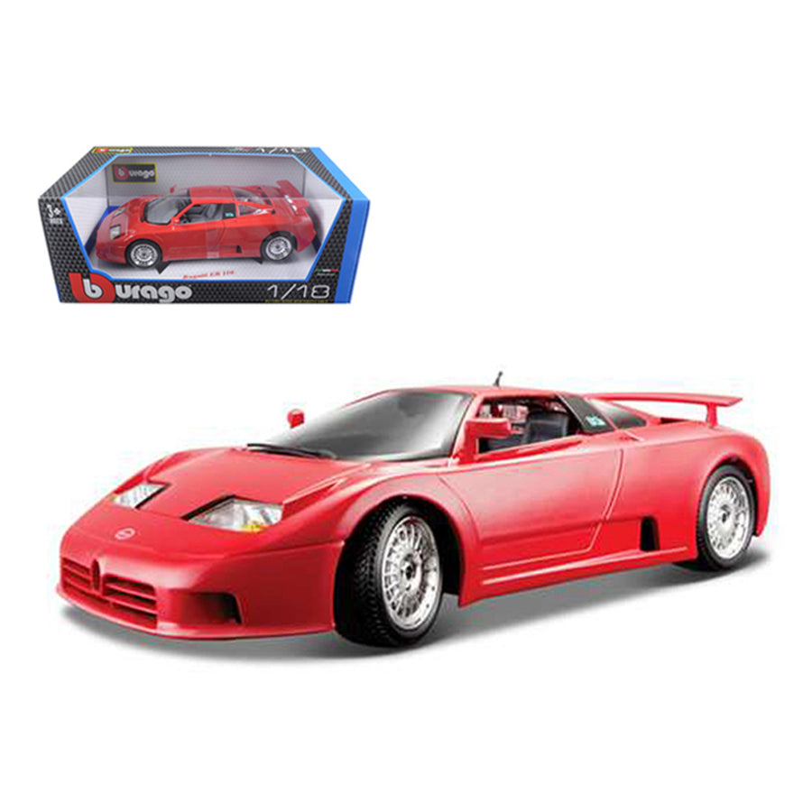 Bugatti Eb 110 Red 1/18 Diecast Model Car By Bburago 12023r