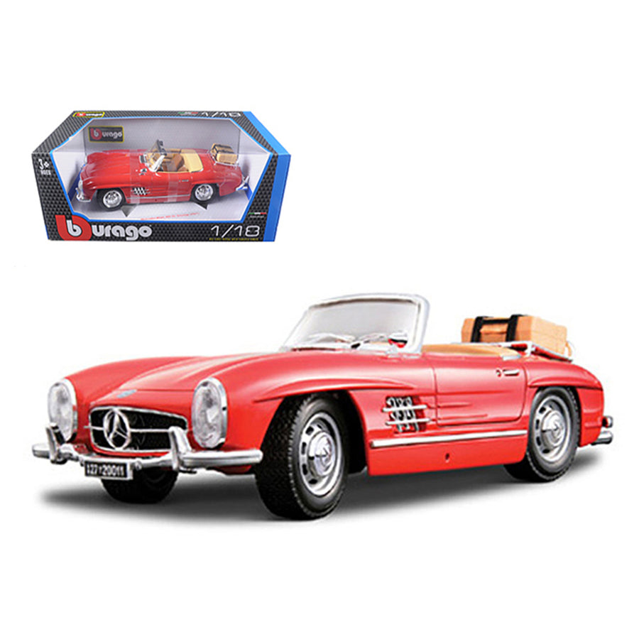1957 Mercedes 300sl Touring Convertible Red 1/18 Diecast Model Car By Bburago 12049r