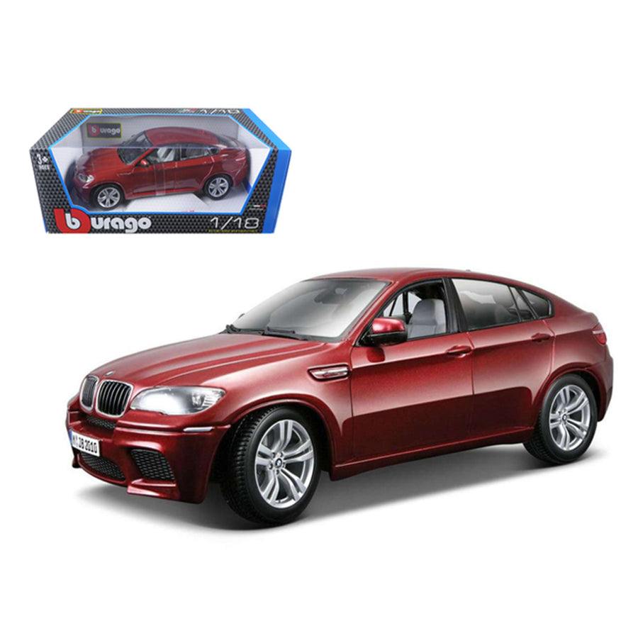 2011 2012 Bmw X6m Dark Red 1/18 Diecast Car Model By Bburago 12081r