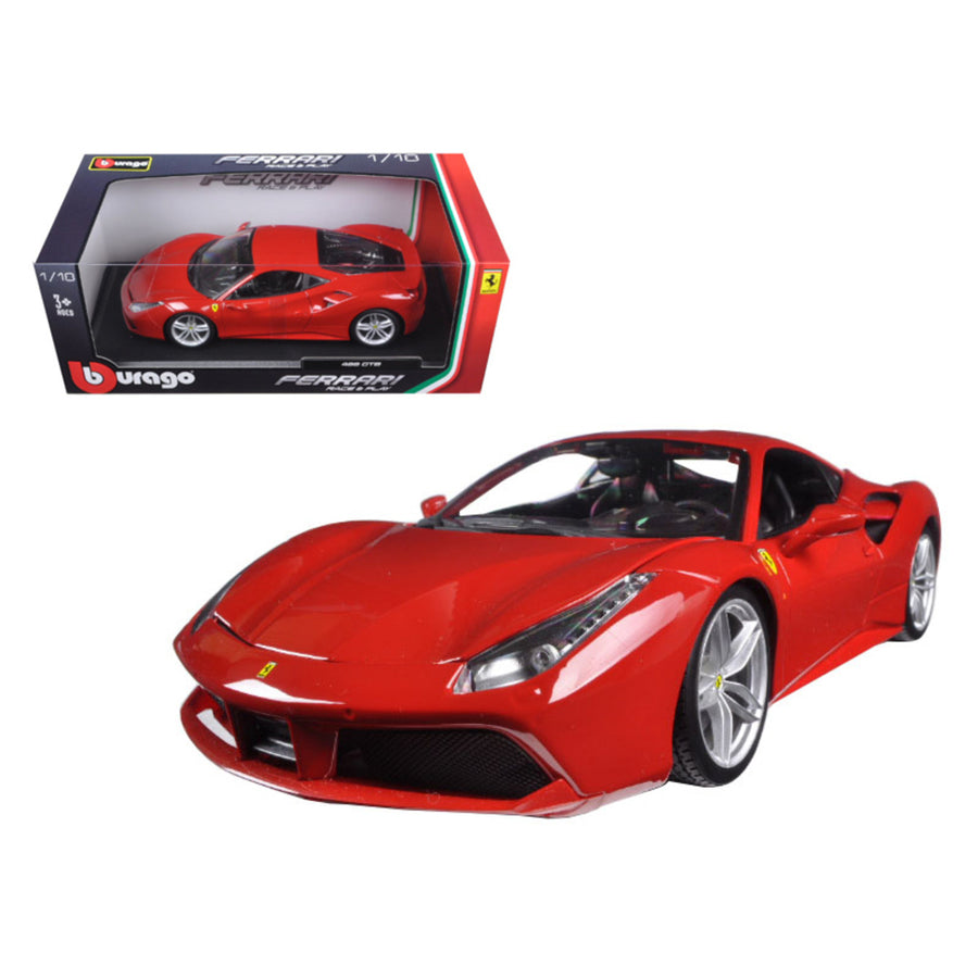 Ferrari 488 Gtb Red 1/18 Diecast Model Car By Bburago 16008r