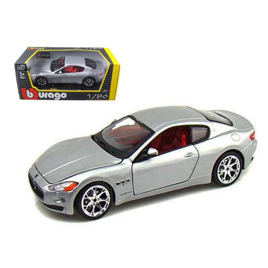 2008 Maserati Gran Turismo Silver/gray 1/24 Diecast Car Model By Bburago 22107s