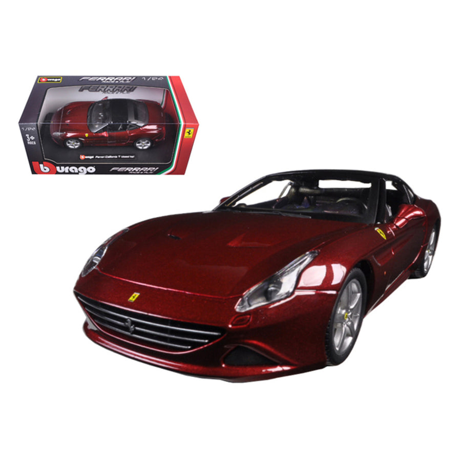 Ferrari California T Burgundy Closed Top 1/24 Diecast Model Car By Bburago 26002bur