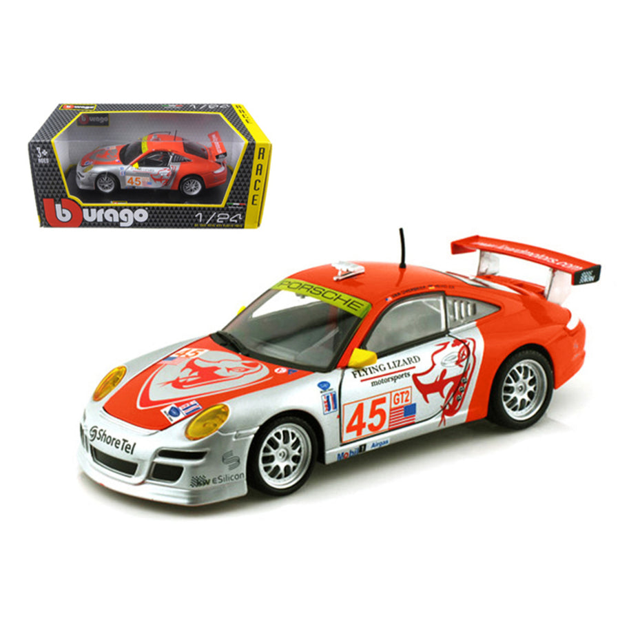 Porsche 911 Gt3 Rsr #45 Flying Lizard 1/24 Diecast Car Model By Bburago 28002s/r