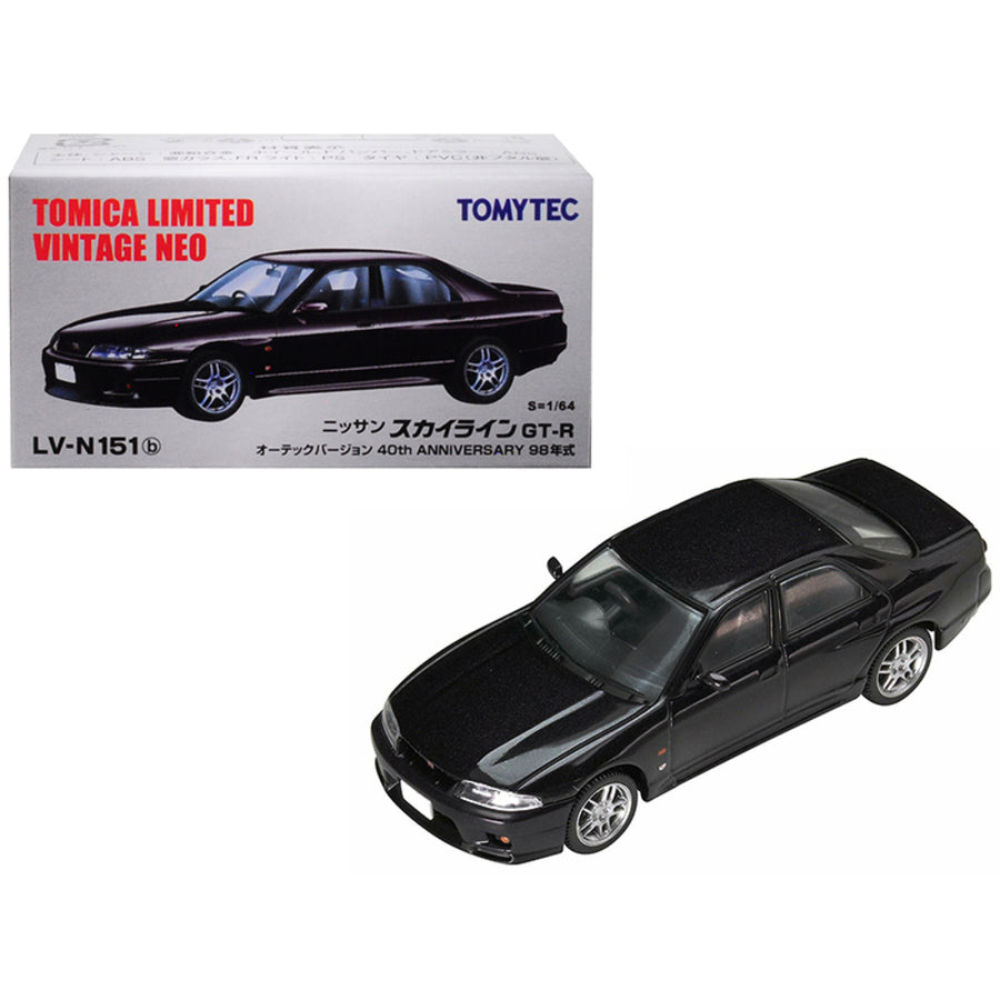 1998 Nissan Skyline Gt-r Autech Version Rhd (right Hand Drive) Metallic Dark Purple 40th Anniversary 1/64 Diecast Model Car By Tomytec 289487