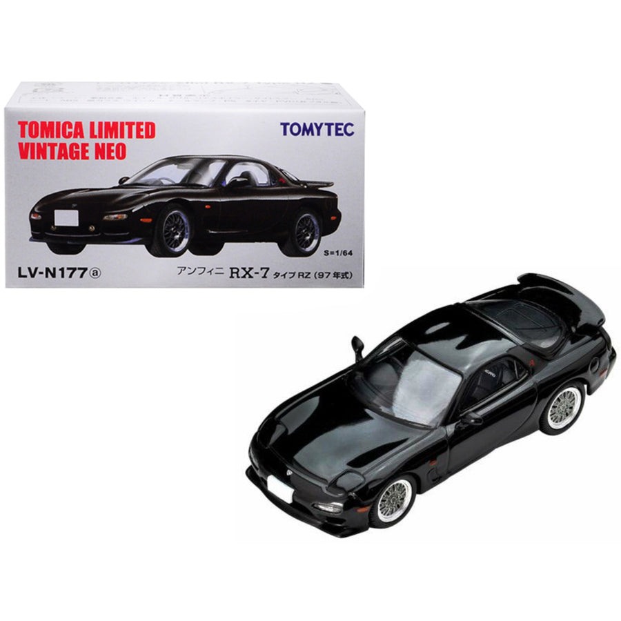 1997 Mazda Efini Rx-7 Type Rz Rhd (right Hand Drive) Black 1/64 Diecast Model Car By Tomytec 290032