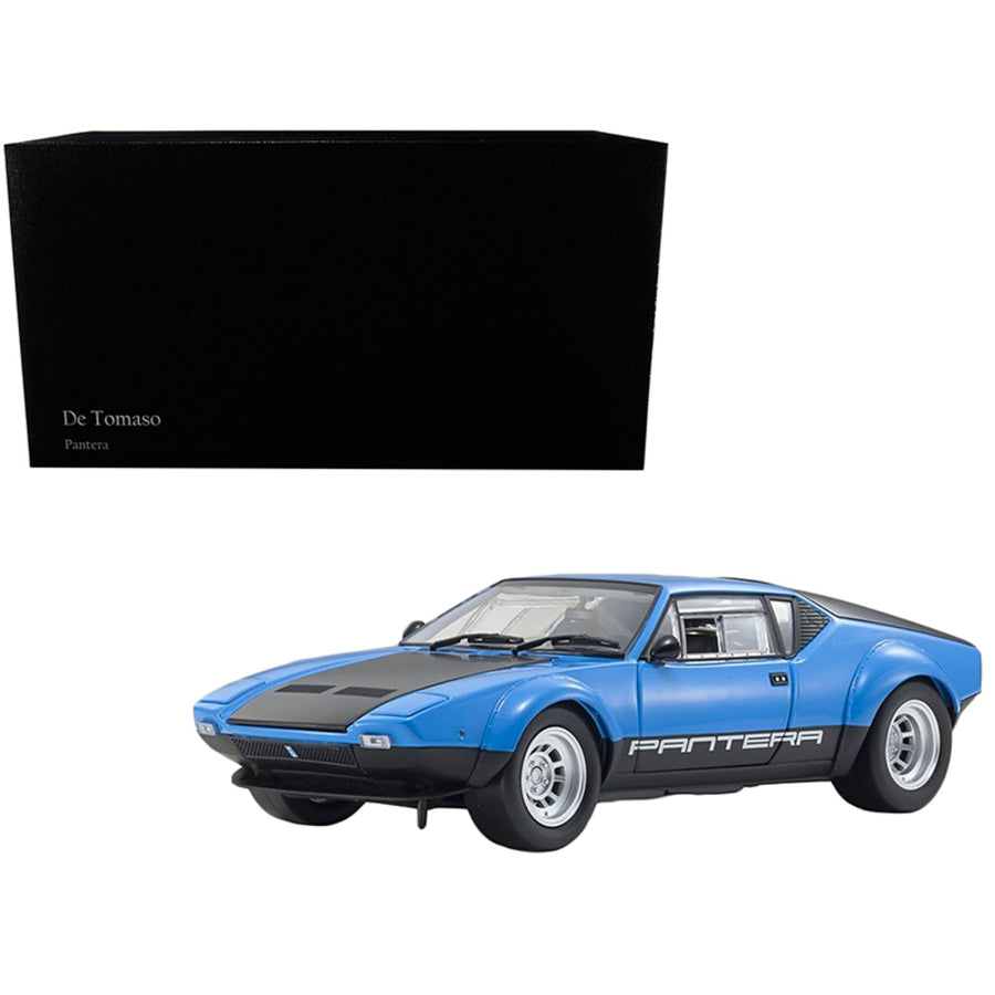 De Tomaso Pantera Gt4 Blue And Black 1/18 Diecast Model Car By Kyosho 08853bl